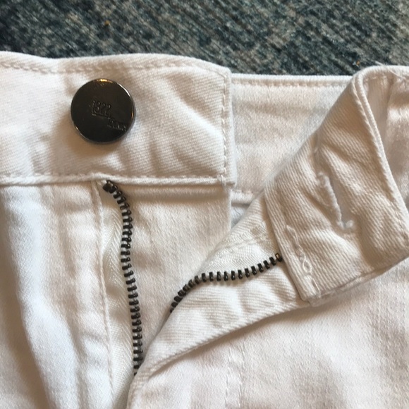 White Denim Mini Skirt - Picture 2 of 4